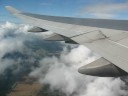 British Airways 747-400 climbing with wingflex