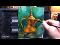 Two Artists Paint a Gold Moroccan Pot at Once