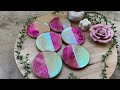 Color Shifting Glow in the Dark Resin Coasters