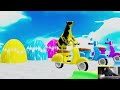 Long Slide Game With Elephant Gorilla Buffalo Hippopotamus Tiger - 3d Animal Game - Funny 3d Animals