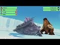 The Herd vs. Cretaceous & Maelstrom with healthbars