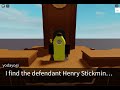 Henry Stickmin Court Scene In Roblox Ace Attorney (BAD ENDING)