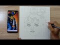 Krishna Janmashtami Special Drawing / How to Draw Krishna Outline by Grid Method