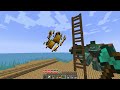 Trapped on a RAFT as MUTANT MOBS in Minecraft!