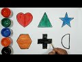 Shapes drawing for kids, Preschool Learning, colors for toddlers | Learn 2d shapes part - 024