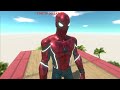 SPIDER-MAN vs Extreme Obstacle Course - Animal Revolt Battle Simulator