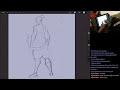 ART STREAM Drawing Hanzo from Overwatch - Part 1