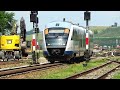 Trenuri in Statia Crasna / Trains in Crasna & Railway Excavator CAT M323F
