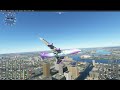 Microsoft Flight Simulator 2020 Boeing 747 Takeoff from London City, turning back and landing again