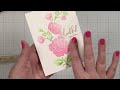 Gorgeous stenciled roses with a matching embossing folder (from Gina K. Designs)