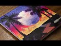 [1000th Painting🎉] Full Moon Acrylic Painting From Dots For Beginners｜Easy Canvas Idea｜ASMR