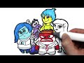 Inside Out Coloring Pages | Drawing Joy Sadness Anger Disgust Fear