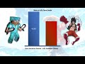 Minecraft Steve vs Luffy Power Levels