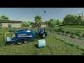 Silage bales wrapping and Baling on the Old Stream Farm using Goweil Pack | Farming Simulator 22