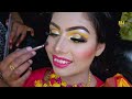 New Holud brid Makeup// Golden Shadow Highyen makeup//RM Rumi Makeover