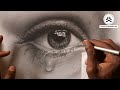 HOW TO SHADE REALISTIC EYE WITH TEARS | SHADE HYPER REALISTIC EYE