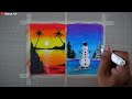 Easy Summer and Winter Drawing for Beginners | Oil Pastel Drawing Tutorial Step by Step