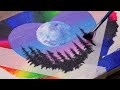 How To Paint HEART❤️ Landscape｜Moon Painting Step By Step (1350)