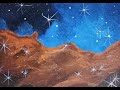 How to paint The Carina Nebula on a canvas