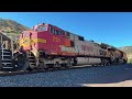 Cajon Pass CA trainspotting BNSF trains and helper engines