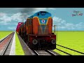 3 HIGHEST SPEED TRAINS VS 3 VARIOUS UNFINISHED BUMPY 😱⚠️ - Train Accident Simulator