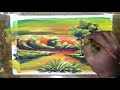 Acrylic Landscape Painting | Sunset Paint | Acrylic Painting Tutorial