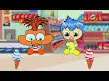 Inside Out 2 - Anxiety vs Joy Convenience Store Emoji Orange Blue Food | ASRM | ANIMATION