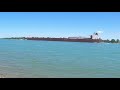 Freighters on St Clair River @ Algonac SP.