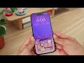 iPhone 14 Pro Deep Purple Unboxing - Cute Aesthetic Setup