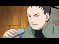 Konohamaru impersonating Naruto to take the Chunin Exam, Shikamaru is the judge of the Chunin Exam