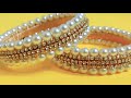 #pearlbangles#latesthome#Silkthread#Crafts#Simple DIY How To Make Bridal Side Bangles at Home..
