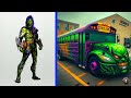 AVENGERS But SCHOOL BUS 🚌VENGERS 🔥 All Characters (marvel & DC) 2024💥