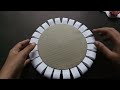 White paper flower wall hanging craft ideas/ Easy and beautiful wall hanging/ home decoration