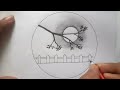 Circle scenery drawing -easy pencil drawing /drawing for kids