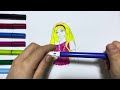 Dress Up Barbie and Barbie Characters Coloring with Sticker Book | painting and drawing for kids |