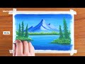 Easy Oil Pastel Landscape painting for beginners | MOUNTAIN SCENERY | Oil Pastel Drawing