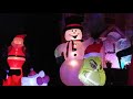 My HUGE 2018 Christmas Inflatables Display ( night )
