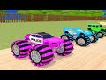 Long Slide Game With McQueen, LAMBORGHINI, FERRARI, CHEVROLET, POLICE CARS 3D Vehicles Challenge