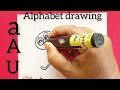 How to draw Grasshopper with alphabets|easy drawing|simple|step by step|alphabet drawing|how