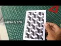 Menggambar Pola 3 Dimensi Kotak - DIY 3D Pattern