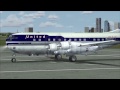 FS9 B377 Approach Landing Boston KBOS 1959