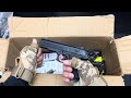 Open box special forces weapon toy set, MK6 submachine gun, M416 assault rifle, Glock pistol