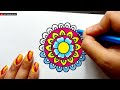 Rangoli Drawing || Onam Pookalam Design || Easy Pookalam Drawing || Beautiful Rangoli Design...