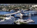 Convoy Of Yachts pass under drawbridge in Fort lauderdale