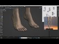 Blender 3D Character Sculpting ELF P4  toe leg body