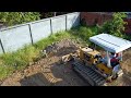 Nice skill dozer D20 & Truck 5T Pushing soil on Residential land For planting