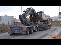 4K| Volvo FH16 750 Transporting and Unloading A Volvo EC480E Excavator