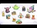 Eggs-Travaganza Junior - all Costumes /Obstacles (My Singing Monsters: Dawn of Fire) 4k
