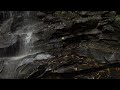 Base of Waterfall in Autumn, Ricketts Glen State Park, Pennsylvania, USA