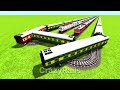 FOUR ELECTRIC TRAINS SPINING ON THE ZIG-ZAG U-TURN RAILROAD CROSSING ▶️ Train Simulator | CrazyRails